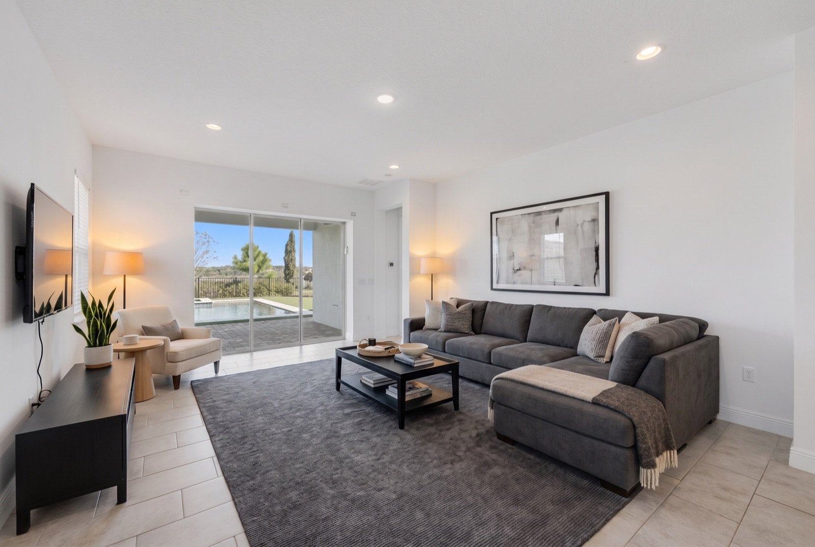 Living room after virtual staging